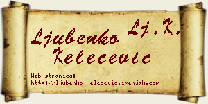 Ljubenko Kelečević vizit kartica